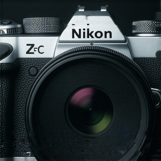 Nikon Z f c相機特寫，展示其復古設計與現代技術，捕捉完美瞬間的示範場景，專業攝影服務邀請體驗，強調創意與拍攝樂趣。
