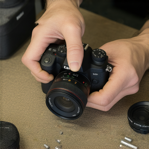 專業相機維修服務推薦的圖片，展現深水埗、旺角及全港的維修選擇，強調技術人員專業檢修、清潔相機及更換零件的過程，適合攝影愛好者尋找可靠維修服務。