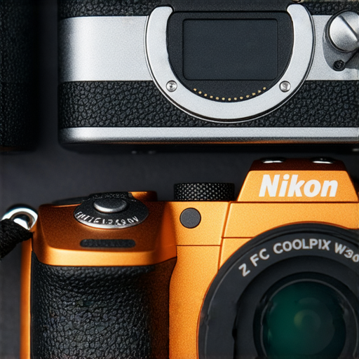 尼康Z FC與Coolpix W300相機的特寫圖，展示其時尚設計與強大功能，吸引攝影愛好者探索攝影新境界，提升拍攝體驗。