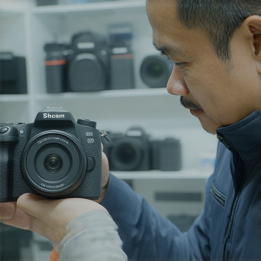 深水埗相機維修服務專業技師正在檢查數碼相機，展示精湛的維修技術與工具，讓數碼影像重新煥發生機，提供多種專業服務選擇，滿足客戶需求。