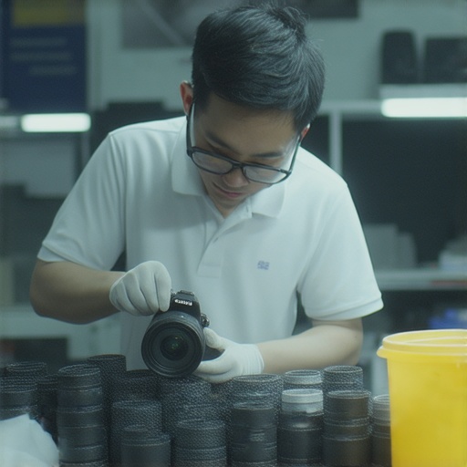 深水埗與旺角的專業相機維修服務展示，技師在檢查數碼相機，精細操作過程中，提供高效維修方案，幫助顧客讓數碼相機重獲新生，提升拍攝體驗。