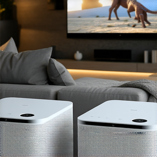 2023年小型投影機推薦，小米投影機2和3展示，現代家居環境中的使用場景，提供多功能娛樂體驗，適合家庭影院和多媒體播放。