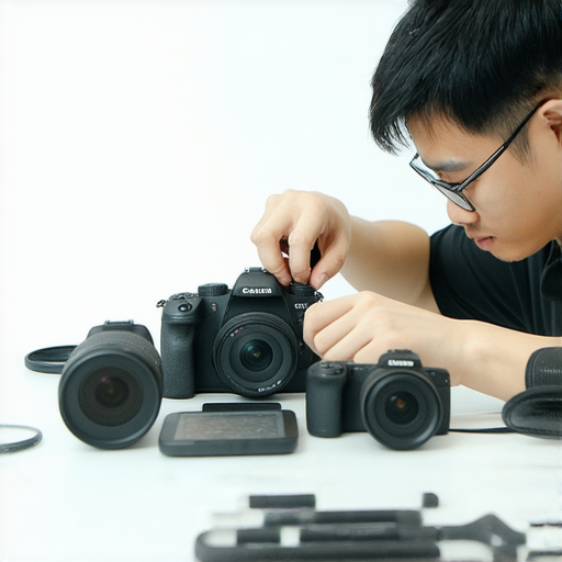 專業相機維修服務顯示在深水埗與旺角，技師正在檢查相機，幫助攝影愛好者重拾攝影樂趣。專注於設備維護，提供高品質的修理服務。