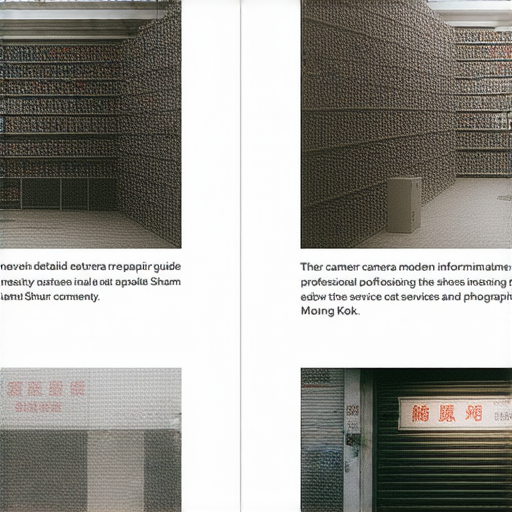 相機維修全攻略圖片，展示深水埗和旺角的專業維修店，專家分享選擇最佳維修店的技巧與建議，幫助攝影愛好者找到理想的相機維修服務。