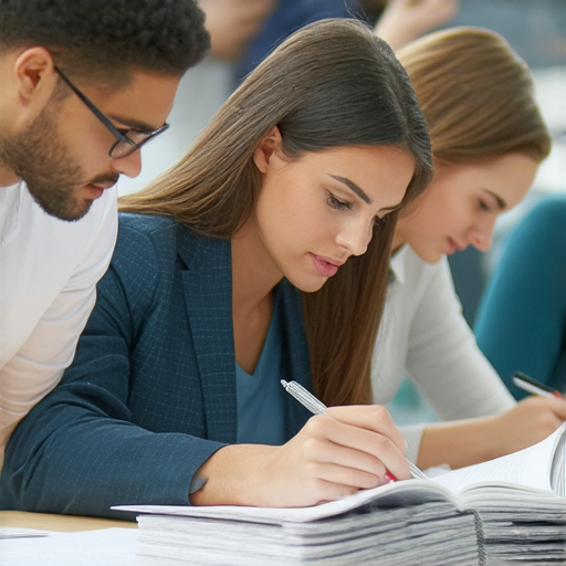 提升商業英語能力的最佳商務英語課程推薦，圖中展示多位學員專注學習，使用教材和筆記工具，強調互動學習和實踐機會，適合希望提升英語商務溝通技巧的專業人士。