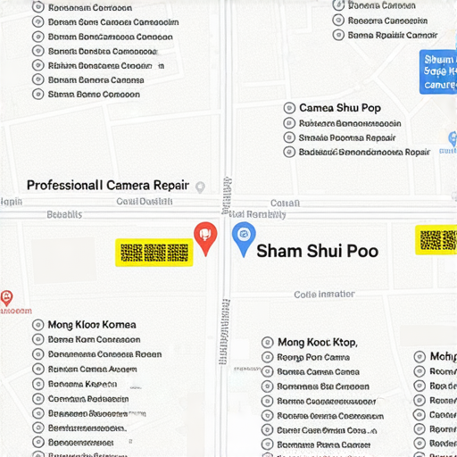 深水埗到旺角專業相機維修店地圖，展示多家值得信賴的維修店位置，適合尋找相機維修服務的用戶，提供維修聯絡資訊。