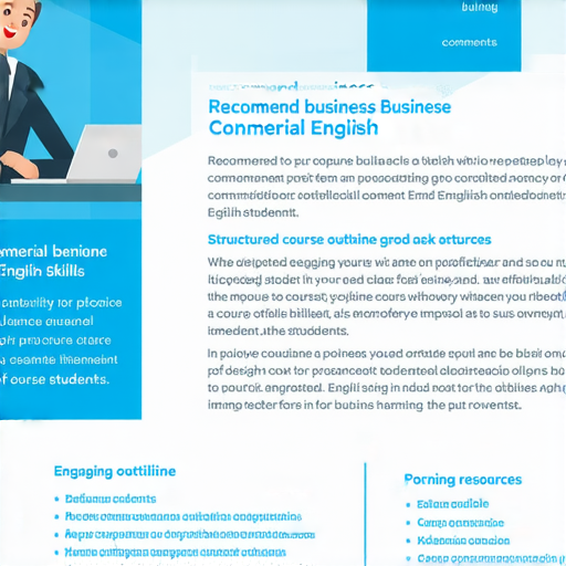 提升商業英語能力的有效商務英語課程推薦圖示，內容包含課程大綱、學習資源以及學員反饋，適合想增強商業英語技能的專業人士和學生。