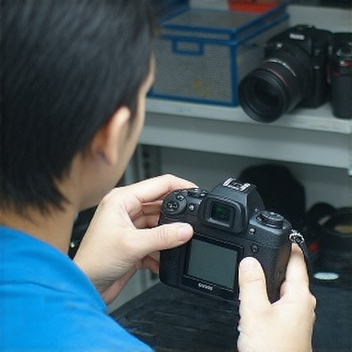 探索深水埗與旺角最佳相機維修店的圖片，展示專業技師在修理相機，背景是整齊的工具和設備，讓你的相機重獲新生，實現最佳拍攝效果。