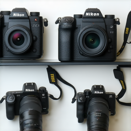 Nikon Z fc 與 Z 系列相機的展示，展現其獨特設計與強大性能，適合攝影愛好者探索無限創意，了解更多專業服務，提升攝影技巧與靈感。