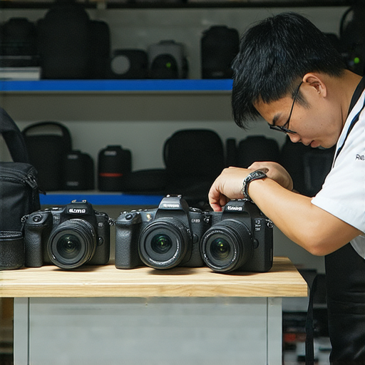 深水埗與旺角專業相機維修服務，技術精湛的維修人員正在仔細檢查相機，幫助攝影愛好者重拾攝影樂趣，提供高品質的維修方案。