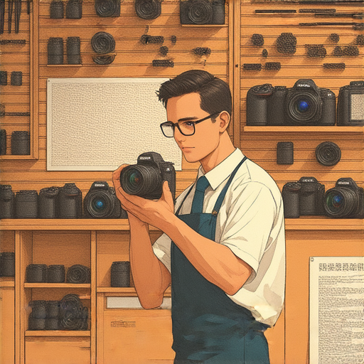 深水埗相機維修專業服務示意圖，展示技術人員檢查相機，提供維修秘訣與方案，讓愛好攝影的您輕鬆修復設備，恢復拍照樂趣。