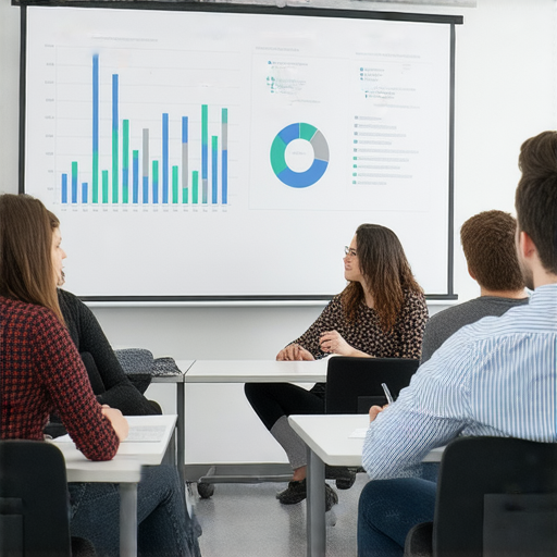 提升職場競爭力的商業英語課程與商務英語課程介紹圖片，展示專業教學環境，學生積極參與學習，強調英語能力在職場中的重要性與應用，適合各行業人士。