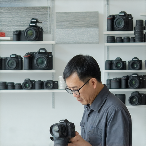 深水埗專業相機維修服務，技術人員正在檢查數碼相機，修復過程中展現專業和細心，讓您的數碼相機焕然一新，確保最高的維修質量。