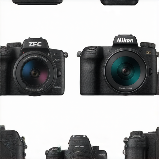 多款Nikon相機展示，包括ZFC、Z系列和Coolpix系列，適合不同攝影需求的完美選擇，展現相機設計細節及性能特色，吸引攝影愛好者的目光。