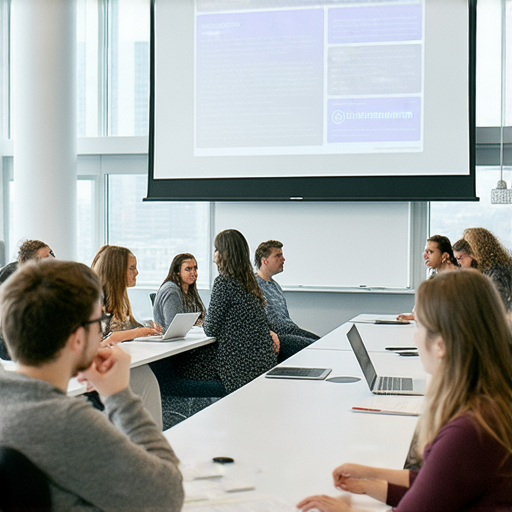 提升商業英語能力的最佳商務英語課程推薦，圖片展示多位專業講師在課堂中教授商務英語，學員積極參與互動學習，增強學習效果和語言應用能力。
