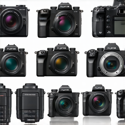 2024年最佳富士相機推薦圖片，展示各型號相機搭配完美拍攝配件，強調專業服務與創意攝影需求，提供攝影愛好者實用選擇。