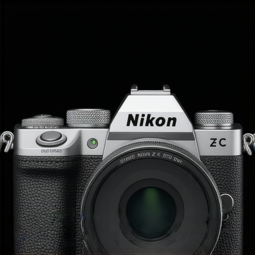 Nikon Z FC相機展示其復古設計與現代技術融合的魅力，側面視圖突出優雅外觀，搭載35mm鏡頭，體現出攝影創作的自主與靈活性，適合各類攝影愛好者。