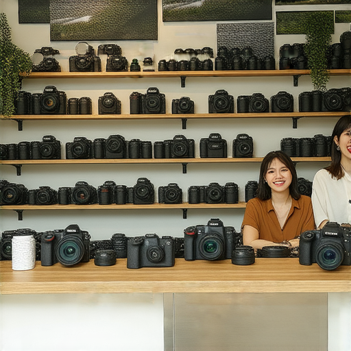 深水埗與旺角的頂尖相機維修店內景，技術人員專業維修相機，顧客滿意微笑，重拾攝影樂趣，展示相機設備與維修過程，專業服務品質，助你捕捉美好瞬間。