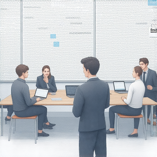 提升職場競爭力的商業英語課程與商務英語課程介紹，展示學習環境、教師互動與學生參與，強調專業英文技能的重要性，助力職場成功。