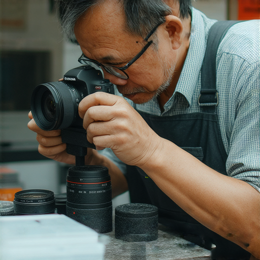 相機維修全攻略的封面圖片，展示深水埗和旺角地區的專業相機維修服務，技術人員專注維修相機，幫助攝影愛好者重拾拍攝樂趣。