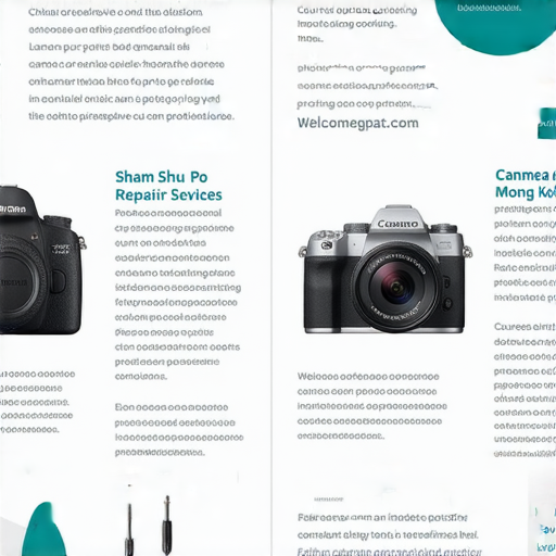 深水埗與旺角相機維修店的推薦資訊，展示多間專業維修服務，包含課程資訊的圖示，適合攝影愛好者與專業人士，讓您了解維修及學習選擇。