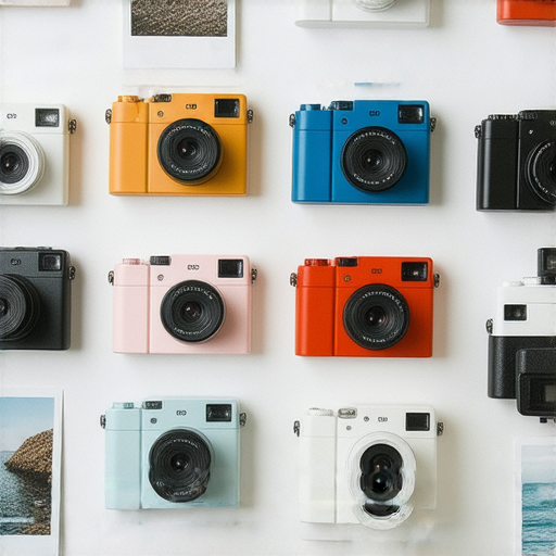 傻瓜相機展示，包含多款型號與規格，強調相片拍攝功能和重複使用的特點，介紹托運注意事項，讓使用者了解如何合適使用傻瓜相機拍攝美好瞬間。