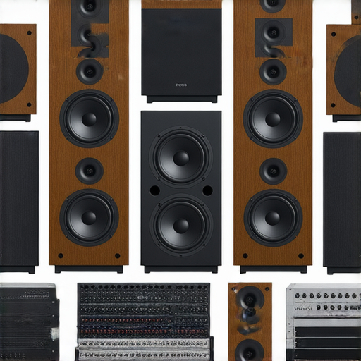 提升音質的秘密武器，展示選擇合適音響箱的技巧，畫面中包含多款音響箱和音響設備，強調音質改善的關鍵要素，適合音響愛好者參考與學習。