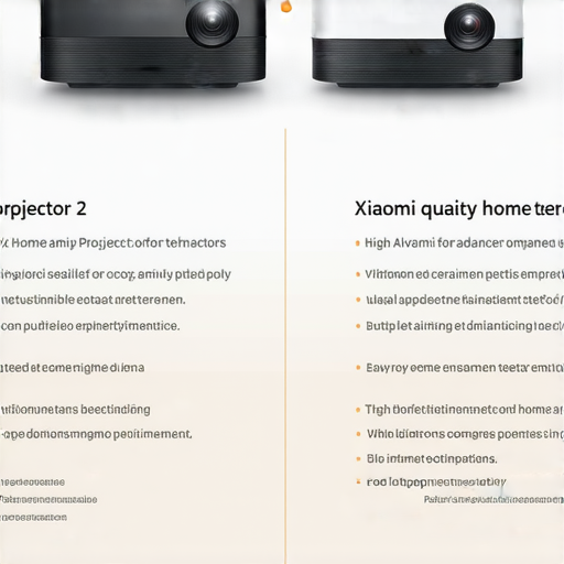 2023年超值家用投影機，小米投影機2與3的比較圖，展示其功能與性能，探索家庭娛樂的無限可能，吸引消費者立即了解專業服務。