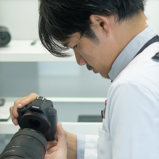 深水埗和旺角相機維修專業服務，技術人員正在修理相機，展示高效的維修流程和專業工具，讓你的相機重獲新生，滿足攝影愛好者的需求。