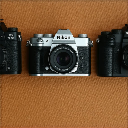 Nikon Z FC相機與Z系列相機展示，捕捉其復古設計與現代科技的完美結合，展現專業攝影新選擇的魅力，適合創作和紀錄生活精彩瞬間。