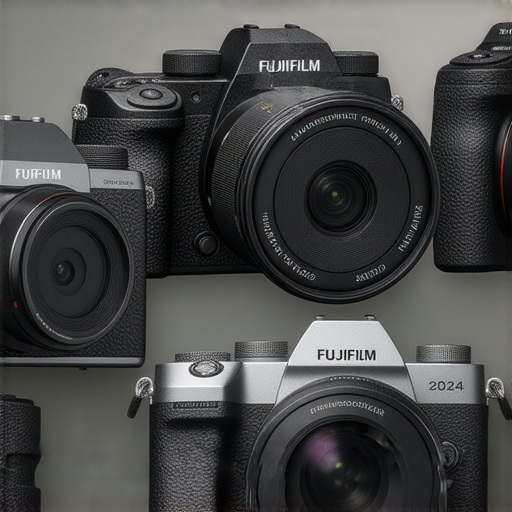 探索2024最佳Fujifilm相機推薦，展現專業攝影的新世界，圖片中展示多款Fujifilm相機，強調其優雅設計與卓越性能，適合各類攝影需求。