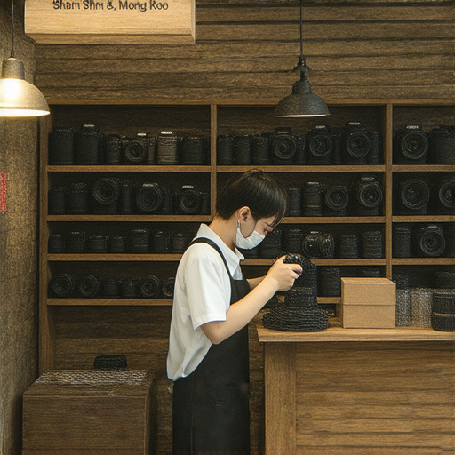 深水埗與旺角的專業相機維修店，提供高品質服務，幫助攝影愛好者捕捉每一瞬。圖片展示店內技術人員專注修理相機的情景。