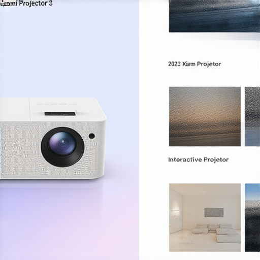 2023年小米投影機3與互動投影機的比較圖，展示兩款投影機的外觀設計、功能特點和使用場景，幫助用戶選擇最適合自己的投影設備。