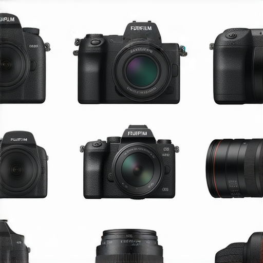 2024年Fujifilm相機推薦與鏡頭列表購物指南的圖片，展示各型號相機和鏡頭，突顯設計特點與規格，適合攝影愛好者選擇高品質設備。