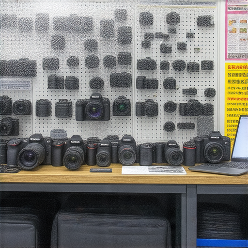 深水埗、旺角專家維修數碼相機的場景，展示專業技術和工具，解說最佳相機維修秘訣，提供實用建議，吸引攝影愛好者了解維修知識。
