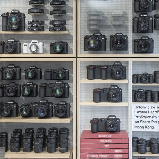 揭開相機維修的秘密，展示深水埗和旺角專業服務的技術人員正在檢查相機，背景可見維修工具和部件，高效服務吸引顧客探索，提升相機性能。