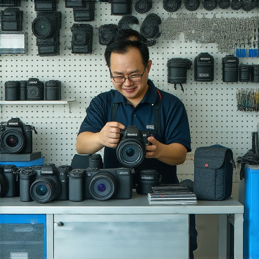 專業相機維修服務展示圖片，涵蓋深水埗、旺角、屯門等地點，提供快捷解決相機問題的方案，客服專業且友善，讓你的攝影器材恢復最佳狀態。