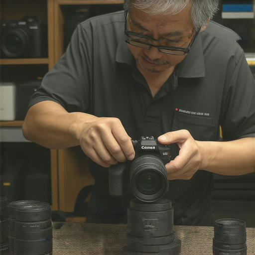 深水埗與旺角數碼相機維修服務專業技巧展示，顯示技師專注檢修相機，讓攝影愛好者重獲相機新生，提升拍攝效果。