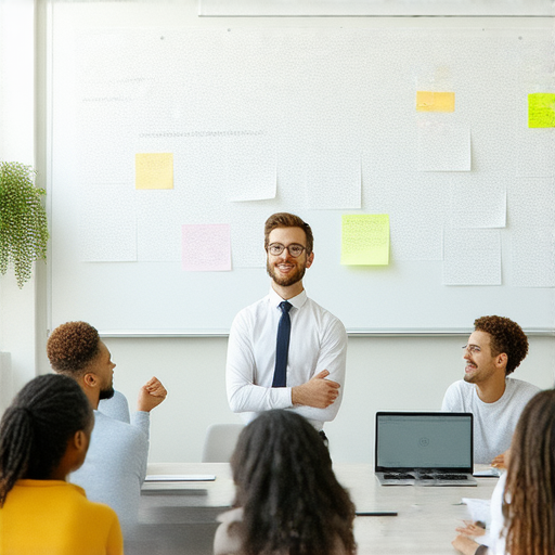 提升職場競爭力的商業英語與商務英語課程推薦，圖中展示專業老師教授課程內容，學生積極參與，適合提升商業英語能力的學習環境及教材。