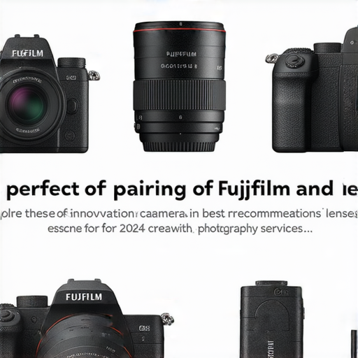 探索Fujifilm相機與鏡頭的完美搭配，展示2024年最佳推薦與專業服務，畫面包含多款Fujifilm相機和鏡頭，呈現其卓越性能和創意攝影選擇。