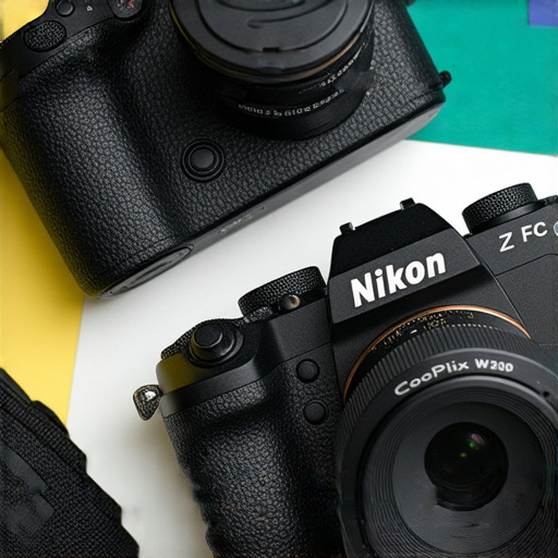 Nikon Z FC與Coolpix W300攝影機展示，彰顯其獨特設計及攝影功能，吸引影像愛好者了解專業服務，探索攝影魅力的最佳選擇。