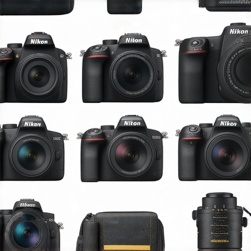 香港Nikon相機展示，提供超值價格與專業保養服務，讓攝影愛好者拍攝出更完美的作品，圖片中展現各型號相機及實用配件。