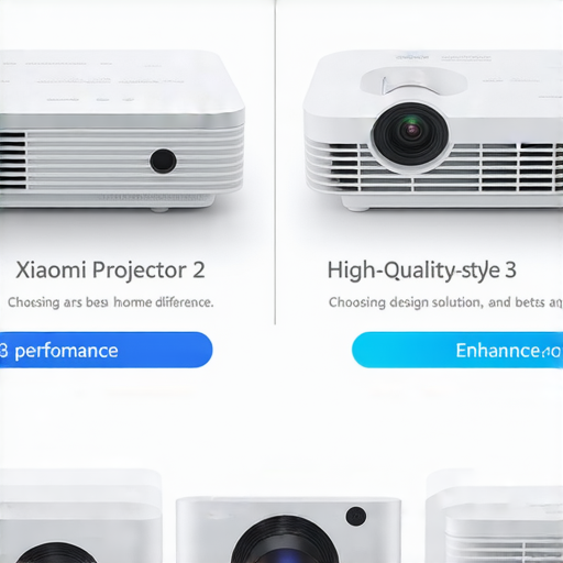 小米投影機2與3的比較分析圖，展示兩款家用投影機的外觀、規格與性能差異，幫助消費者選擇最佳家用投影機解決方案。