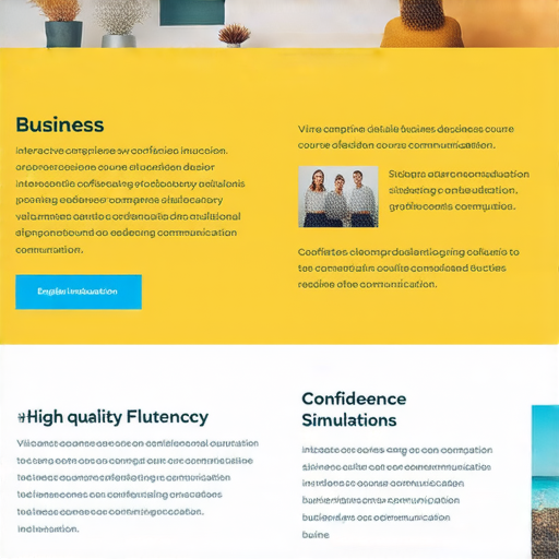 全面商務英語課程介紹圖，展示提升商業英語能力的學習資源，包含互動式練習、專業詞彙和情境模擬，助您在商務環境中更加自信流利地交流。