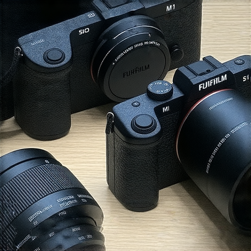 即影即有相機展示Fujifilm S10與M1的特點，攝影新旅程的選擇，細節鮮明，設計時尚，吸引眼球，適合各類攝影愛好者，突顯其額外功能及使用便利性。