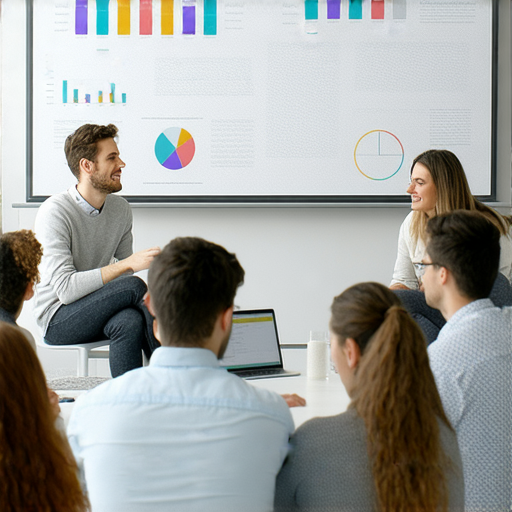 提升職場競爭力的商業英語課程與商務英語課程全攻略的圖片，展示學員互動學習情境，強調提升語言能力與商業技能，助力職場發展成功。