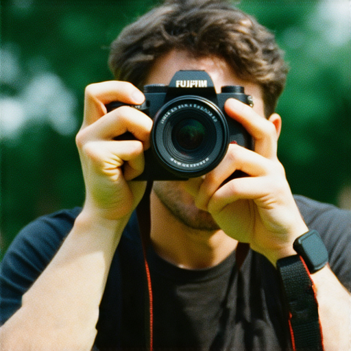 探索Fujifilm相機的魅力，專業拍攝技巧示範。圖片展示攝影師在使用Fujifilm相機捕捉即影即有的瞬間，展現精致的畫面和色彩。