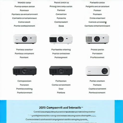 小型與互動投影機的2023年推薦與比較圖，展示多款家庭娛樂新選擇，強調畫質、便攜性及互動功能，適合家庭聚會與娛樂使用。