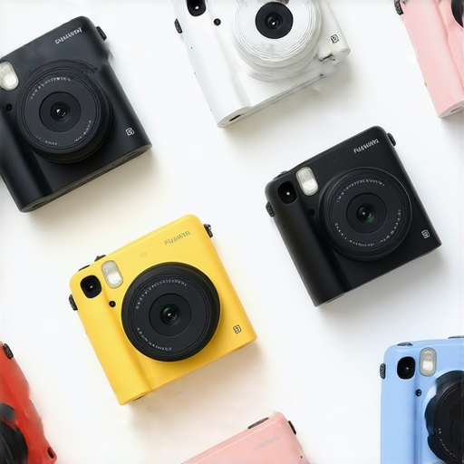 Fujifilm即影即有相機展示，包含不同型號和功能，為攝影愛好者提供推薦及入門指南，突顯相機設計、色彩及即影即有特性。