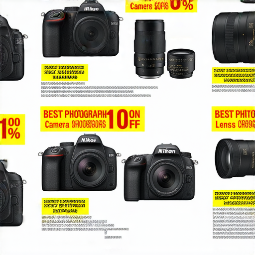 香港Nikon相機與鏡頭的優惠價格展示，吸引攝影愛好者探索最佳購買秘訣，促銷活動海報，強調精選商品與特價信息。